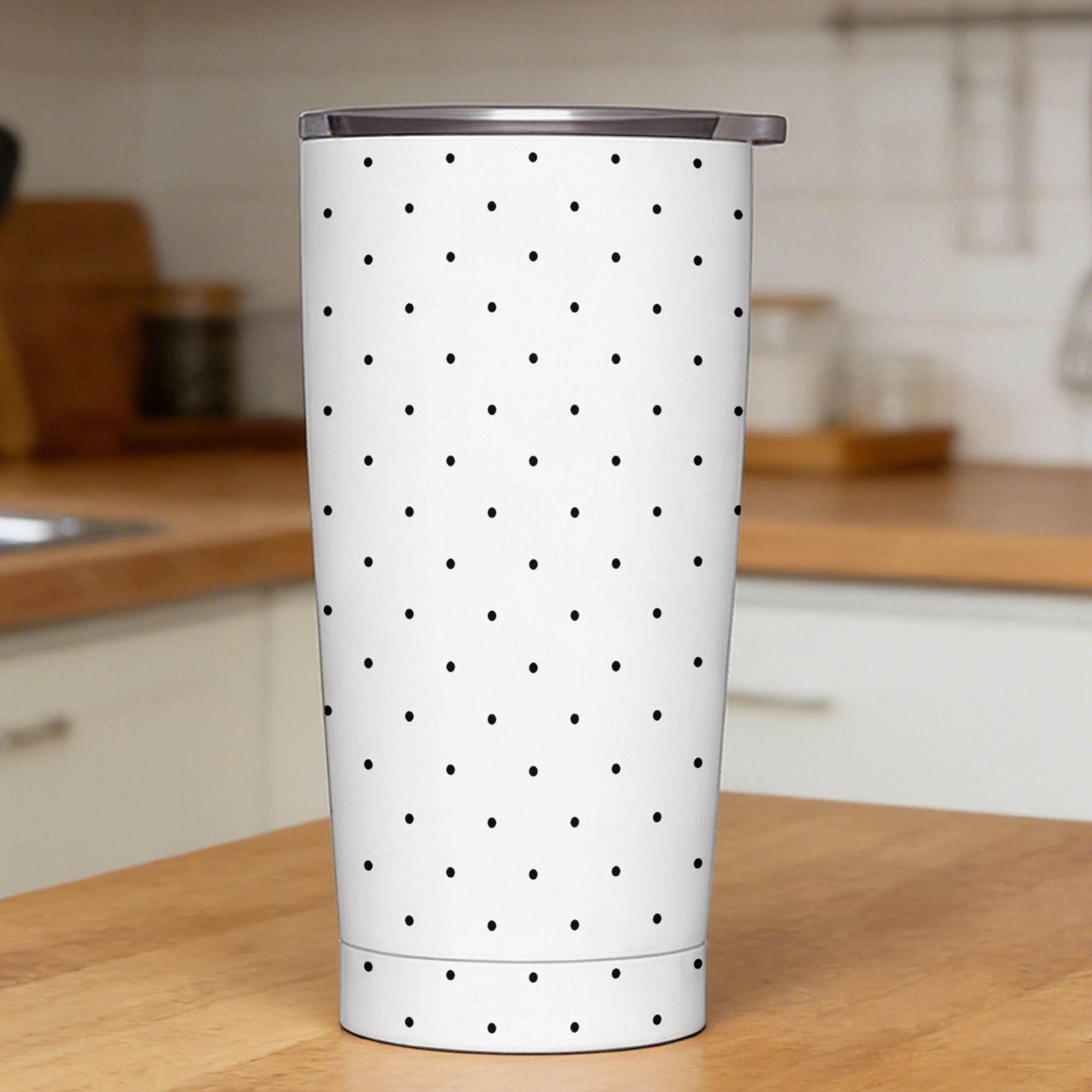 Tumbler 20Oz White - Vaso de Acero Inoxidable con Diseño