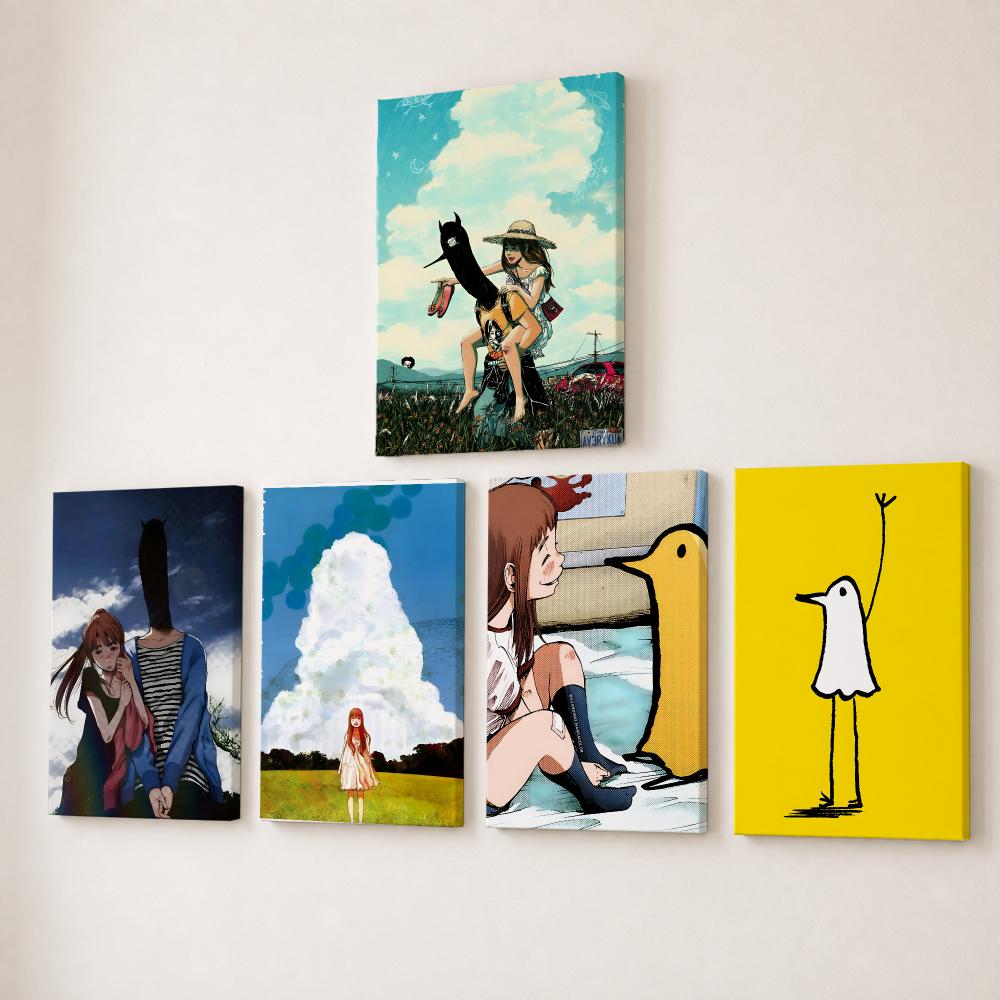 Canvas Wrap Ready - G-Goodnight Punpun Pintura de Anime Caligrafía