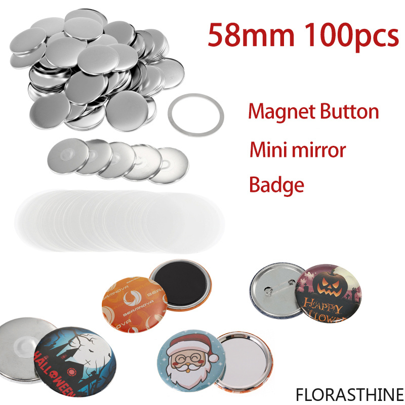Button Badge Blank - 100 juegos de materiales para botones