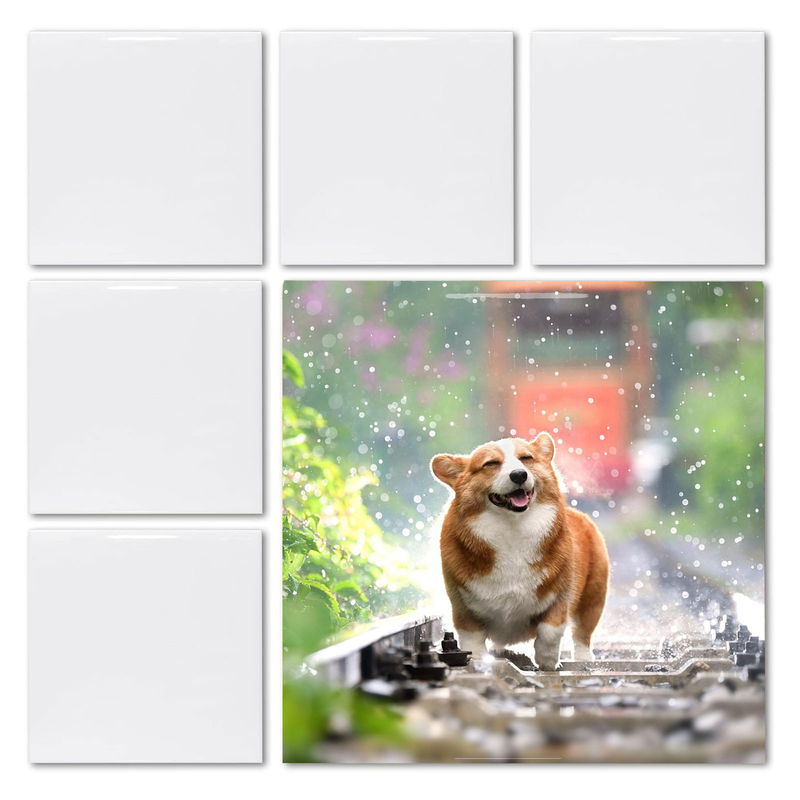 20 piezas de azulejos cuadrado - Ceramic Tile Blank reseña y precio